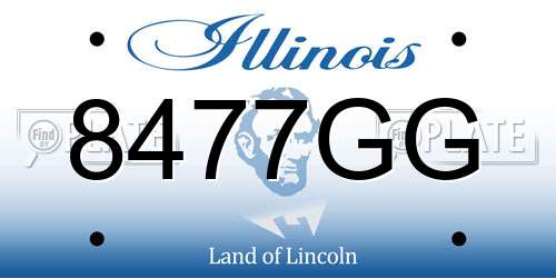 8477GG Illinois License Plate