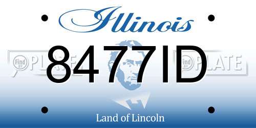 8477ID Illinois License Plate