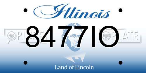 8477IO Illinois License Plate