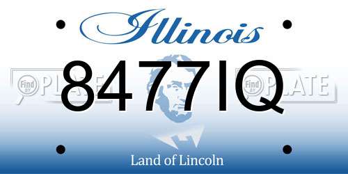8477IQ Illinois License Plate