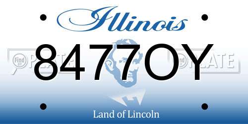 8477OY Illinois License Plate