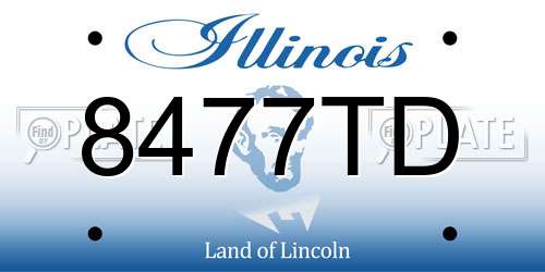 8477TD Illinois License Plate