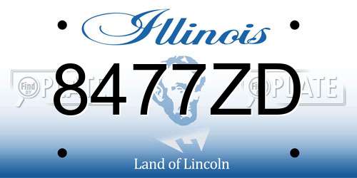 8477ZD Illinois License Plate