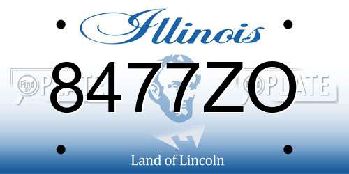 8477ZO Illinois License Plate