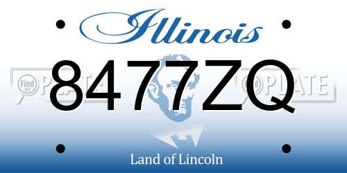 8477ZQ Illinois License Plate