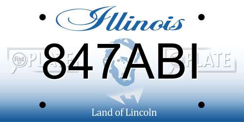 847ABI Illinois License Plate