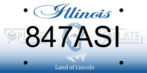 847ASI Illinois License Plate