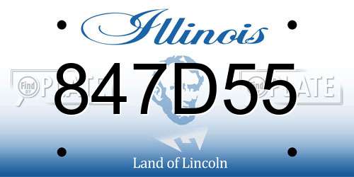 847D55 Illinois License Plate