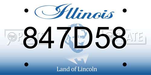 847D58 Illinois License Plate