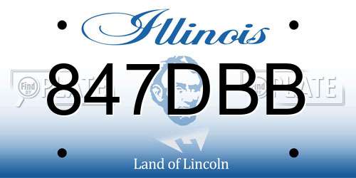 847DBB Illinois License Plate