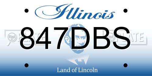 847DBS Illinois License Plate
