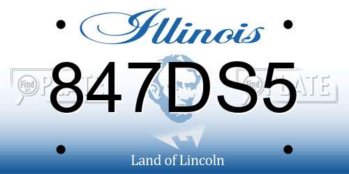 847DS5 Illinois License Plate