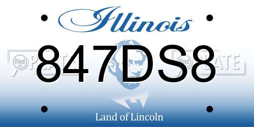 847DS8 Illinois License Plate