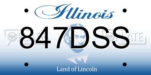 847DSS Illinois License Plate