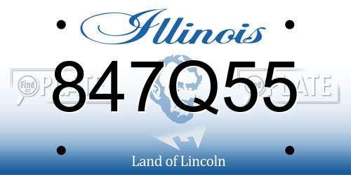 847Q55 Illinois License Plate