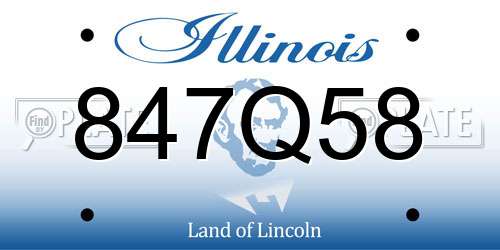 847Q58 Illinois License Plate