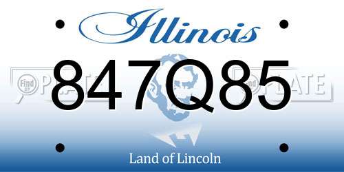 847Q85 Illinois License Plate
