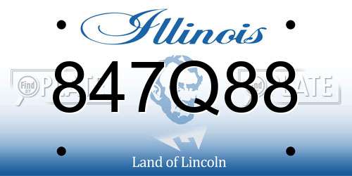 847Q88 Illinois License Plate
