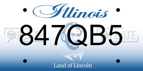 847QB5 Illinois License Plate
