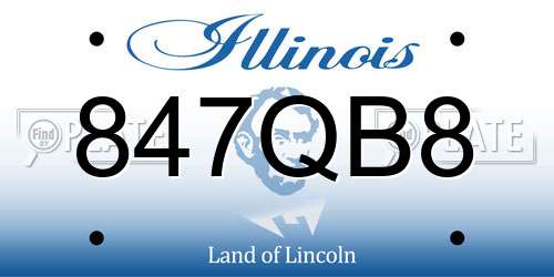 847QB8 Illinois License Plate