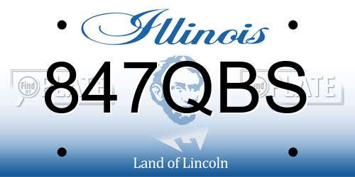 847QBS Illinois License Plate
