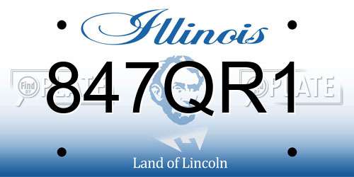 847QR1 Illinois License Plate