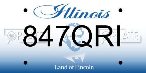 847QRI Illinois License Plate