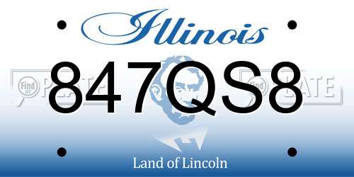 847QS8 Illinois License Plate