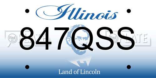 847QSS Illinois License Plate