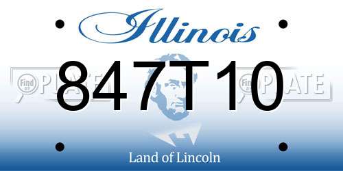 847T10 Illinois License Plate