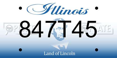 847T45 Illinois License Plate