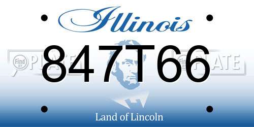 847T66 Illinois License Plate