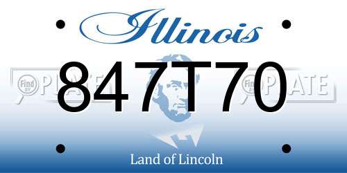 847T70 Illinois License Plate