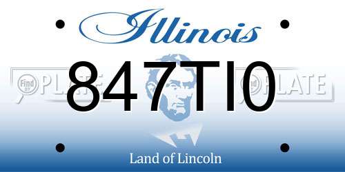 847TI0 Illinois License Plate