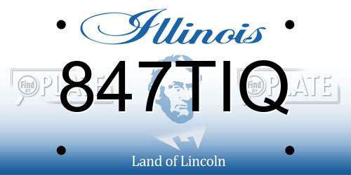 847TIQ Illinois License Plate