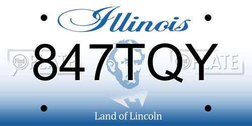 847TQY Illinois License Plate