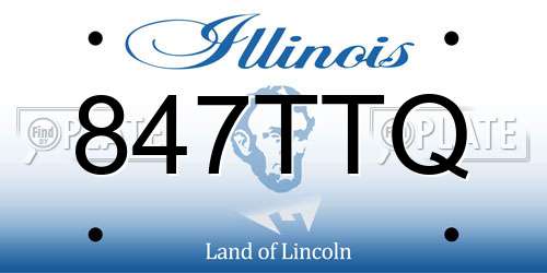 847TTQ Illinois License Plate