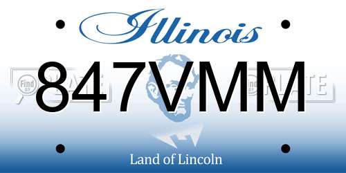 847VMM Illinois License Plate