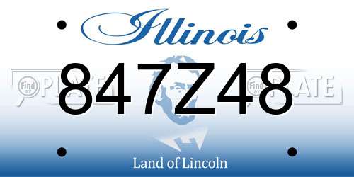 847Z48 Illinois License Plate