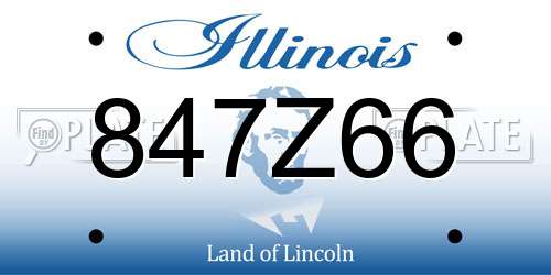 847Z66 Illinois License Plate
