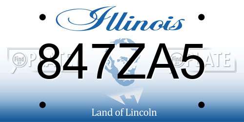 847ZA5 Illinois License Plate