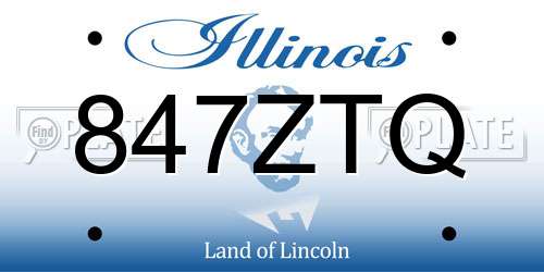 847ZTQ Illinois License Plate