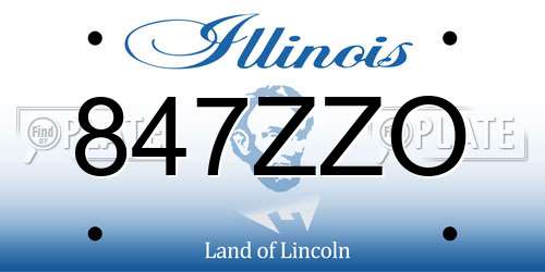 847ZZO Illinois License Plate