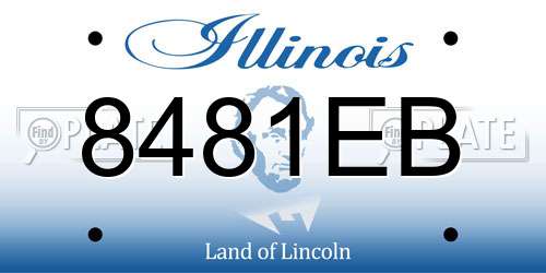 8481EB Illinois License Plate