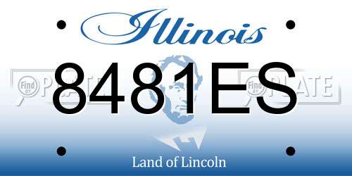 8481ES Illinois License Plate