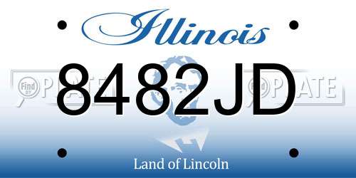 8482JD Illinois License Plate