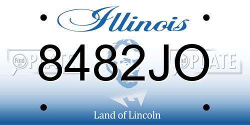 8482JO Illinois License Plate