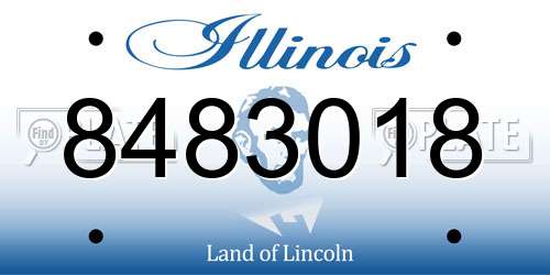 8483018 Illinois License Plate