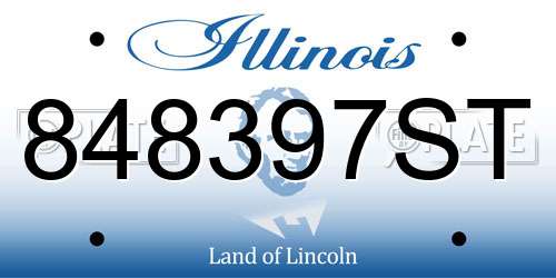 848397ST Illinois License Plate