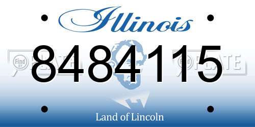 8484115 Illinois License Plate
